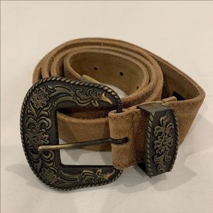 Free People Brown Suede Western Belt